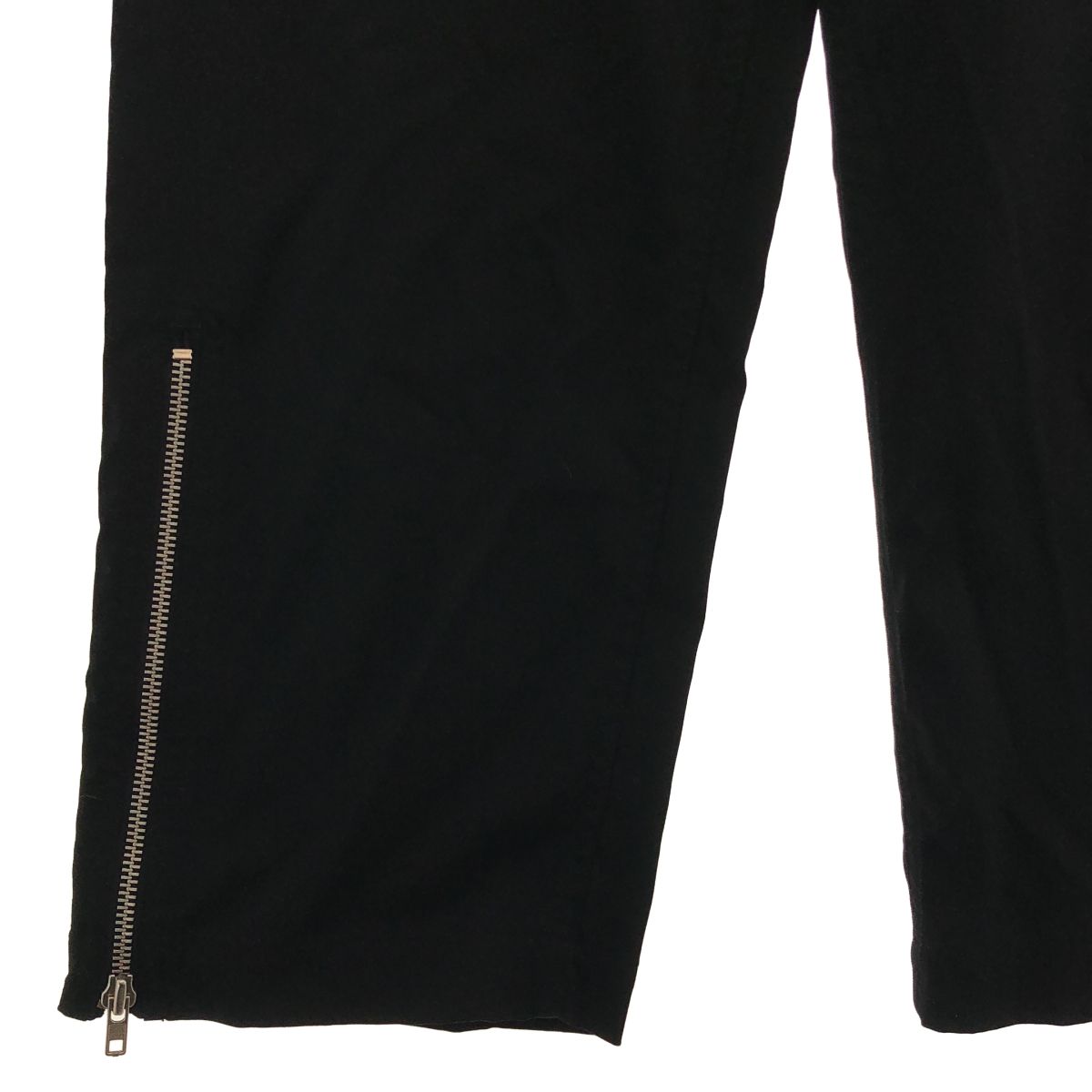 BLACK COMME des GARCONS / ブラックコムデギャルソン | 2016AW | 特殊加工 裾ジップ ワイド パンツ | XL | ブラック | メンズ BLACK COMME des GARCONS / ブラックコムデギャルソン | 2016AW | 特殊