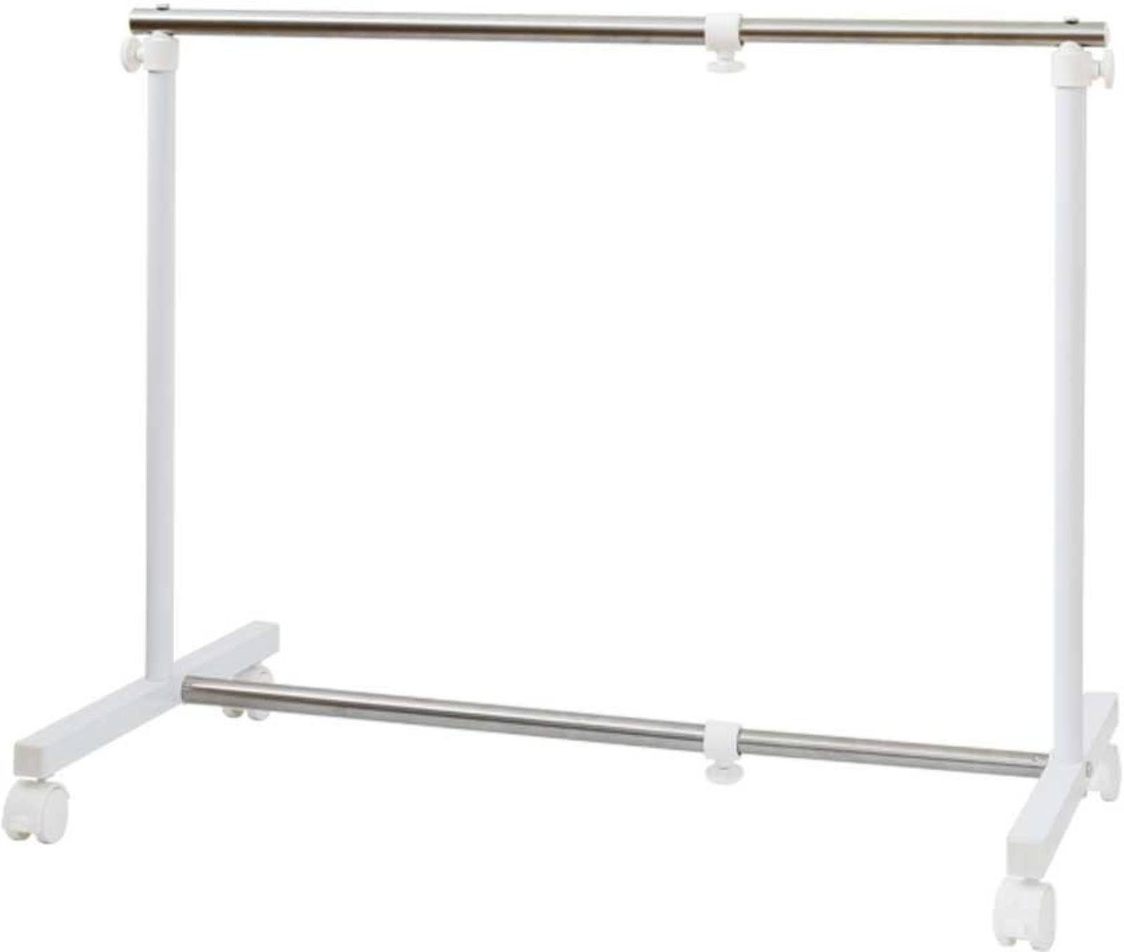 ビーワーススタイル 伸縮ハンガーラック 耐荷重10kg 軽量 組立簡単 キャスター付き 約W56.5?80cm 約H59.5?100cm 頑丈 クローゼット 押入れ 押入れハンガー 省スペース スリム 3S-320170ｍａ