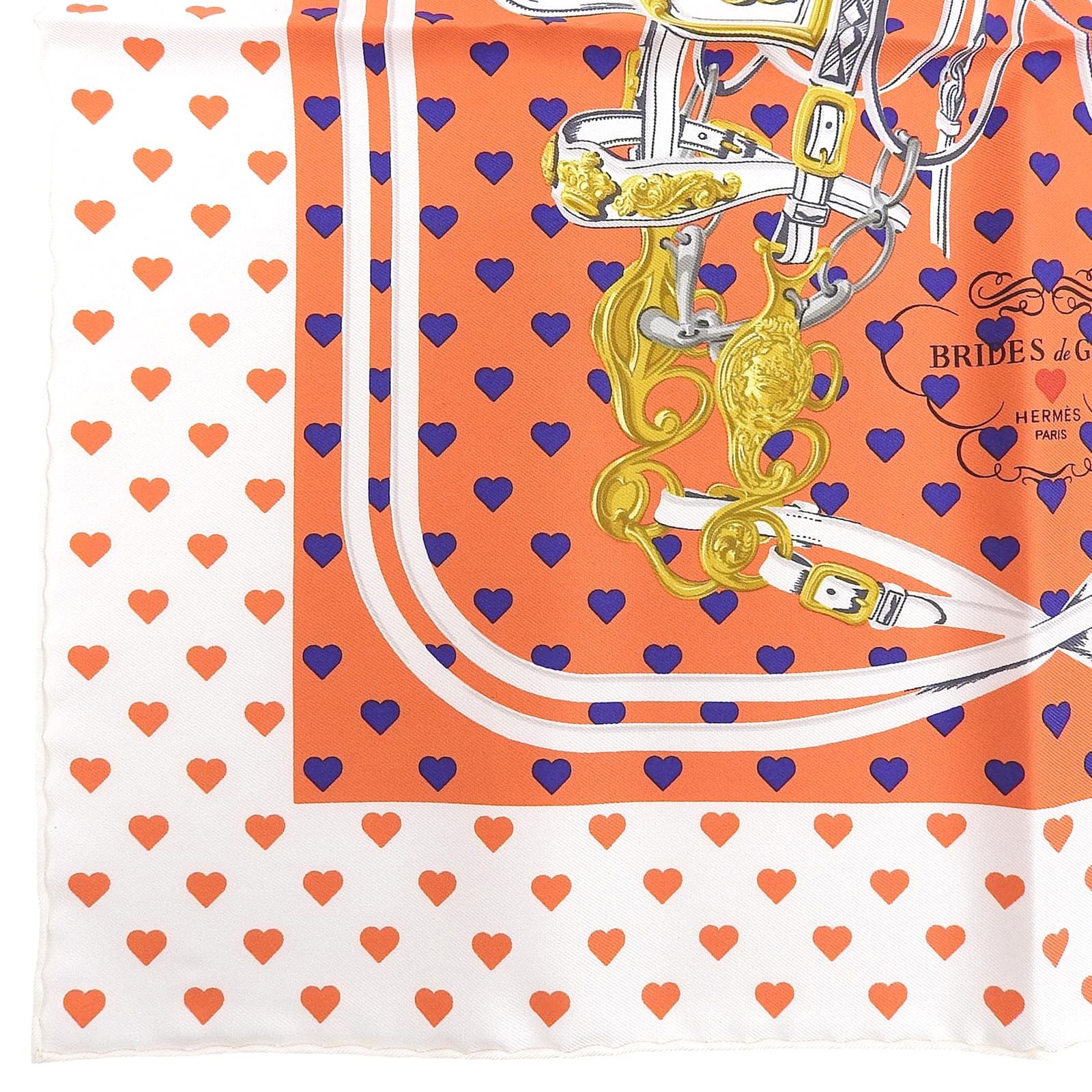 未使用品△HERMES エルメス カレ45 BRIDES de GALA LOVE 式典用馬勒