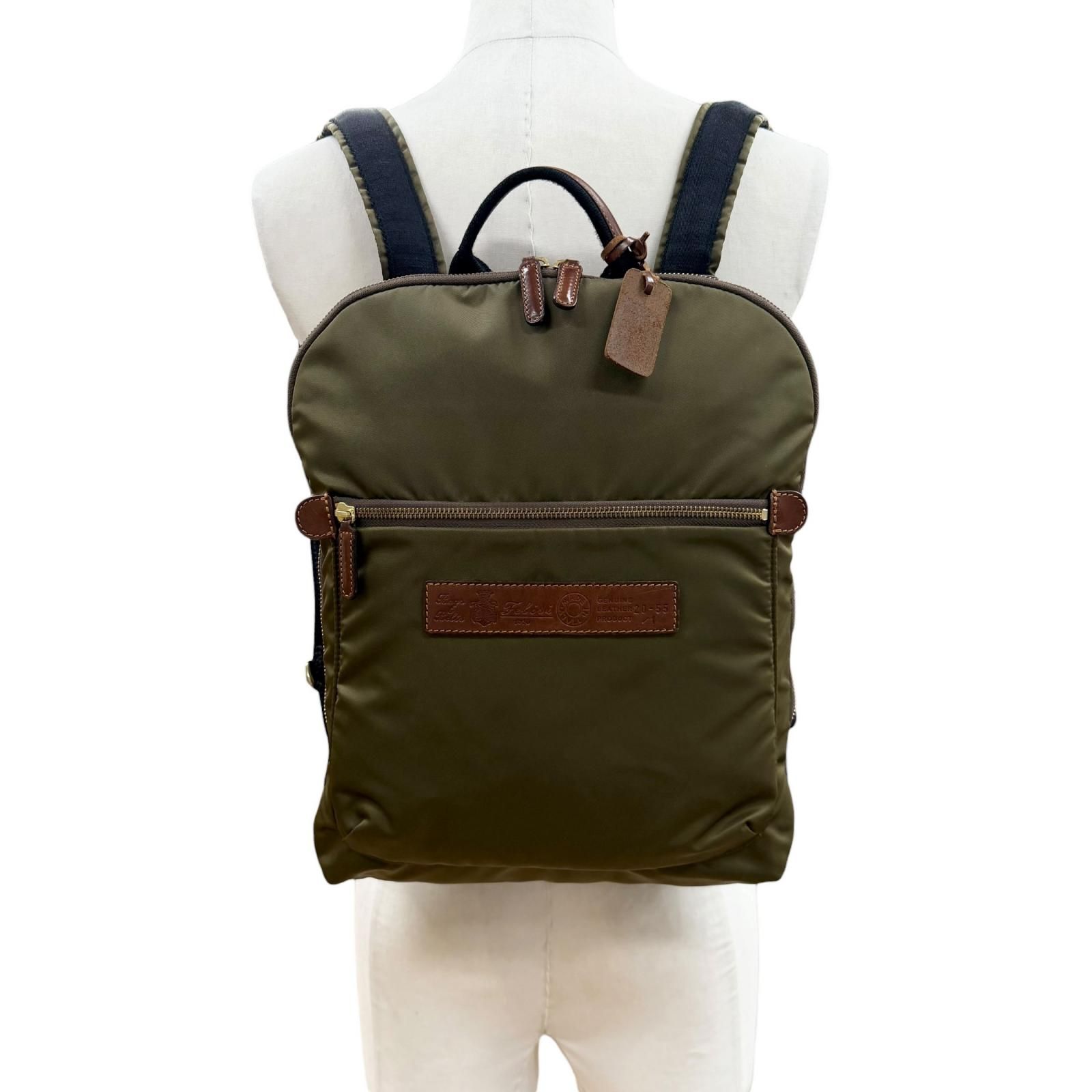 極美品▽Felisi フェリージ 20-55/1 バリスティックナイロン レザー 