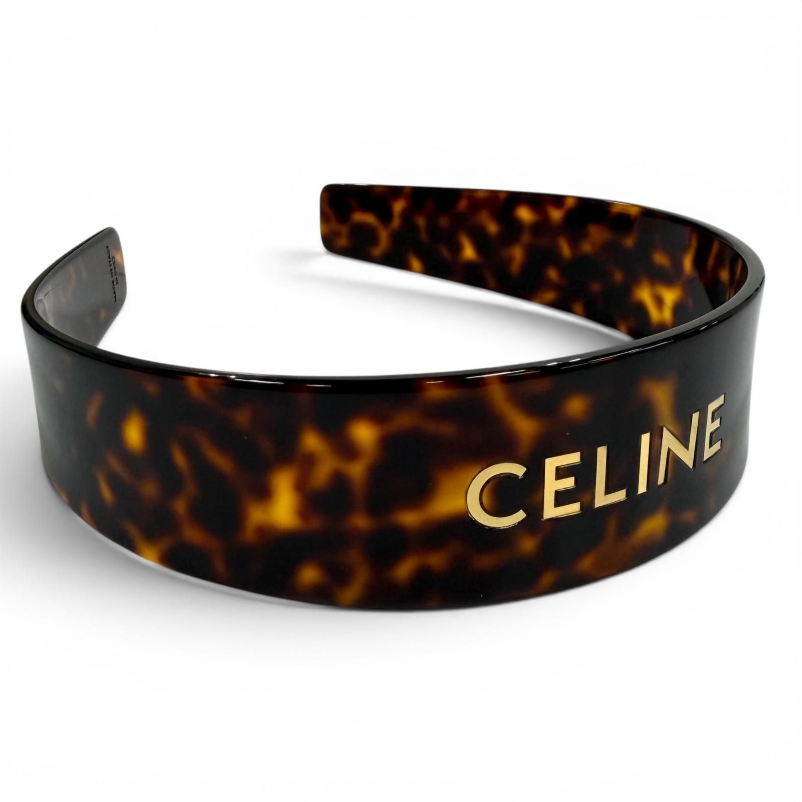 極美品☆CELINE セリーヌ 46Y376CEA ヘッドバンド アセテート