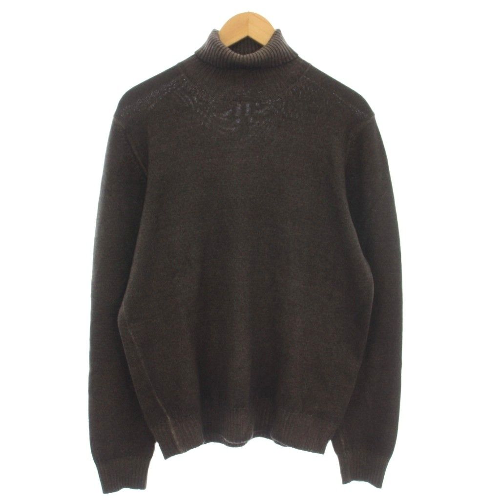 グランサッソ GRAN SASSO タートルネック ニット セーター ウール 50 茶 ブラウン 23197 31712 /☆G