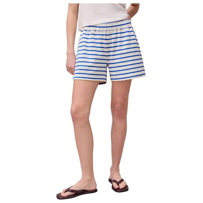 リッチャープアー レディース ボトムス カジュアルパンツ Richer Poorer Malibu Pima Sweatshort Womens Pop Blue Stripe ブルー