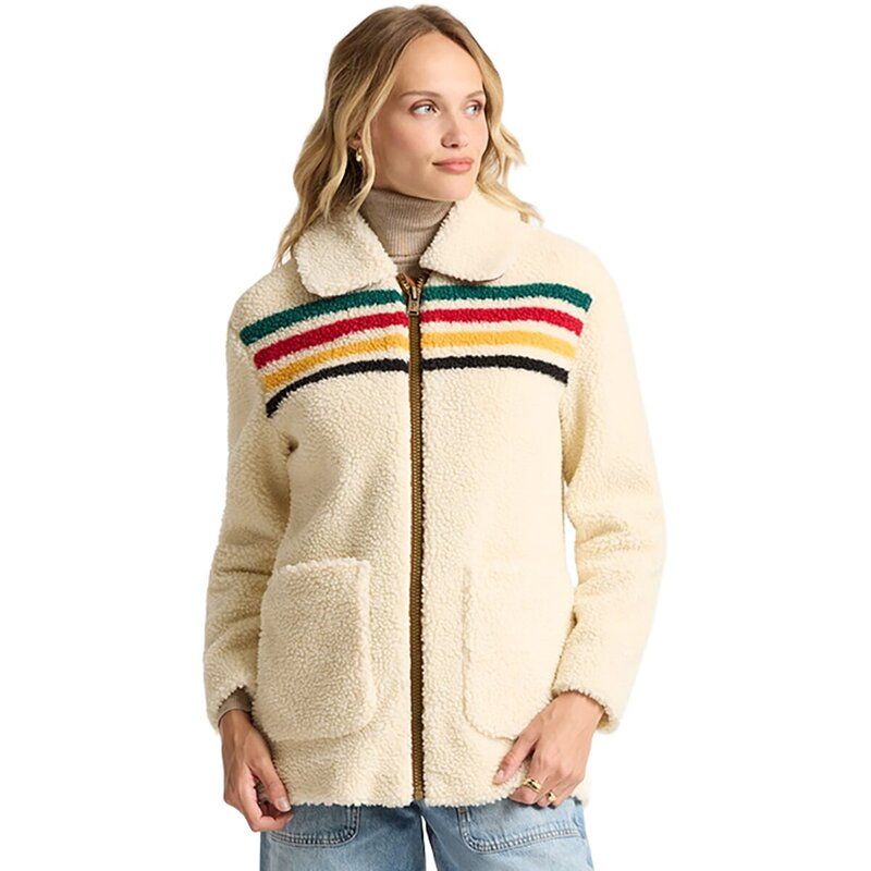 ペンドルトン レディース アウター ジャケット・ブルゾン フリース Pendleton Glacier Sunset Fleece Jacket Womens Glacier Ivory アイボリー