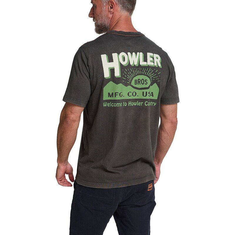 ハウラーブラザーズ メンズ トップス Tシャツ コットン Howler Brothers Cotton PocketShirt Mens HB Mfg CoAntique Black ブラック