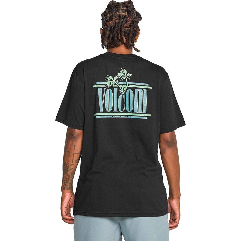 ボルコム メンズ トップス Tシャツ 半袖 Volcom Breathe Deep ShortSleeve TShirt Mens Washed Black Heather ブラック