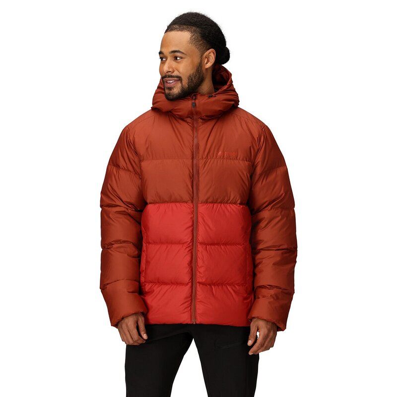 マーモット メンズ アウター ジャケット・ブルゾン フーデッドジャケット ダウン Marmot Guides Down Hooded Jacket Mens PecanSumac