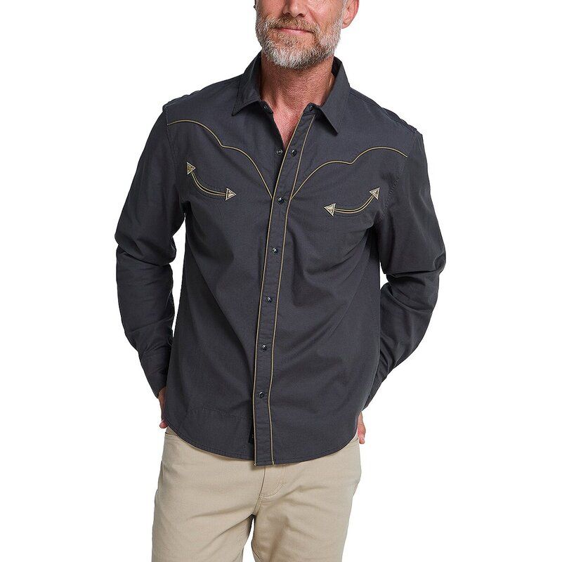 ハウラーブラザーズ メンズ トップス シャツ 長袖 Howler Brothers Broncbuster LongSleeve Snapshirt Mens Moonless Night