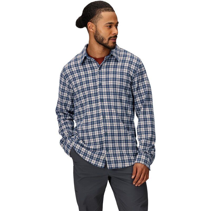 マーモット メンズ トップス シャツ ニット Marmot Alpine Haven Knit Flannel Shirt Mens Thunderhead