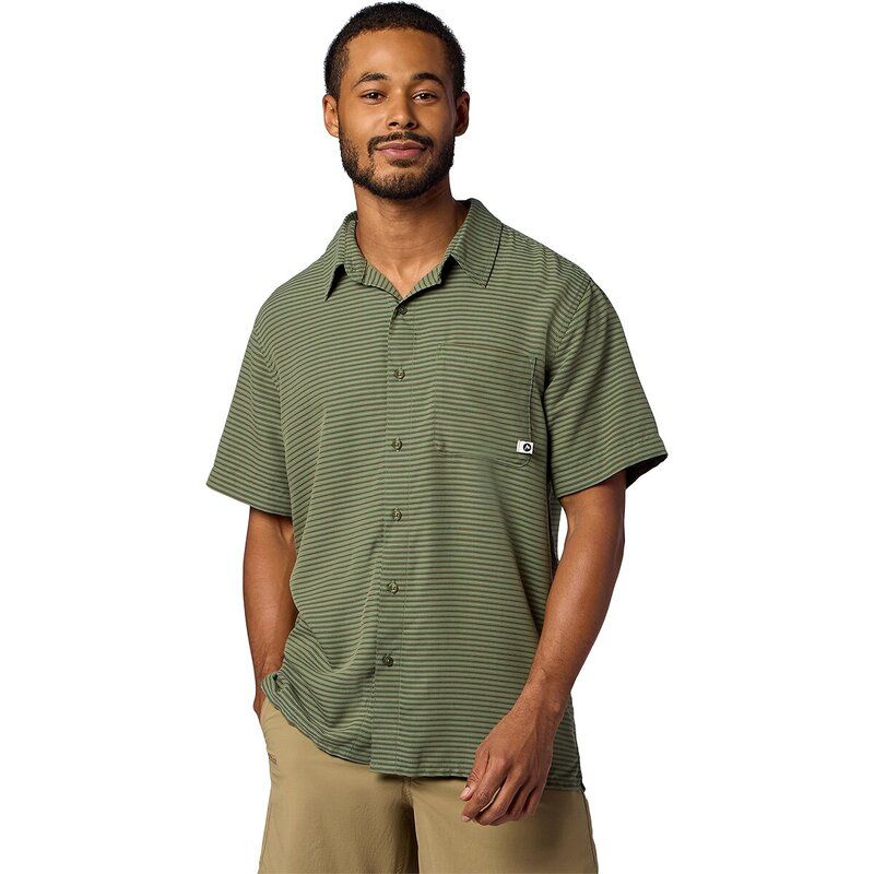 マーモット メンズ トップス シャツ Marmot Eldridge Novelty Classic Shirt Mens Olive Grove Stripe オリーブ