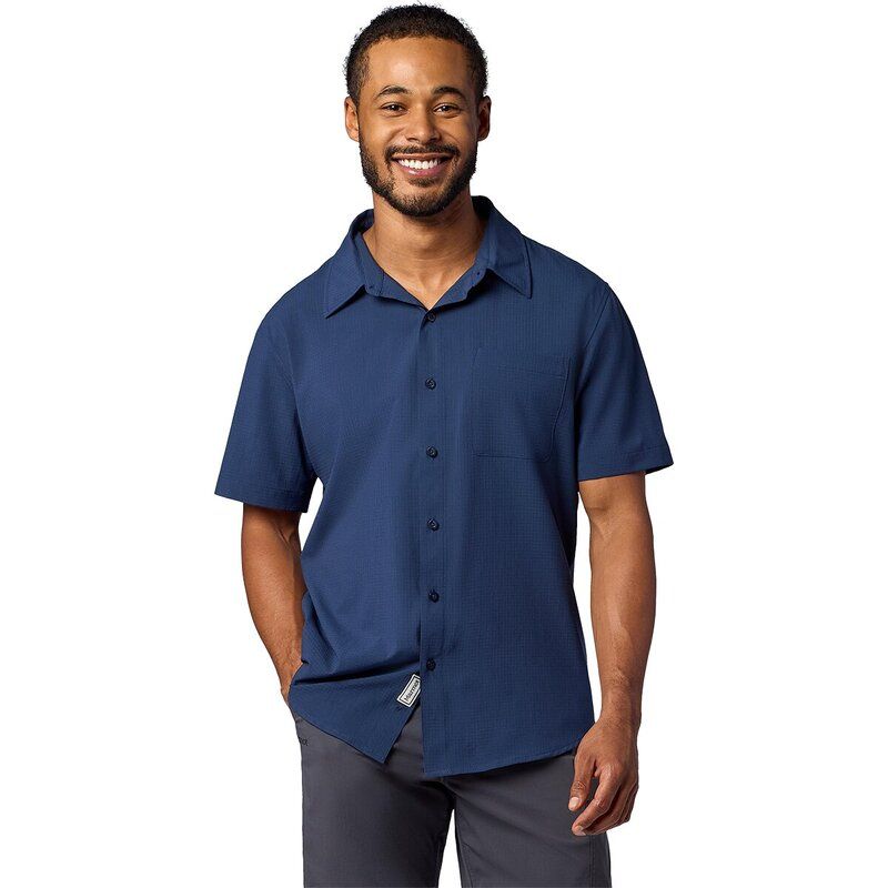 マーモット メンズ トップス シャツ 半袖 Marmot AirExchange ShortSleeve Shirt Mens Nightfall Navy ネイビー