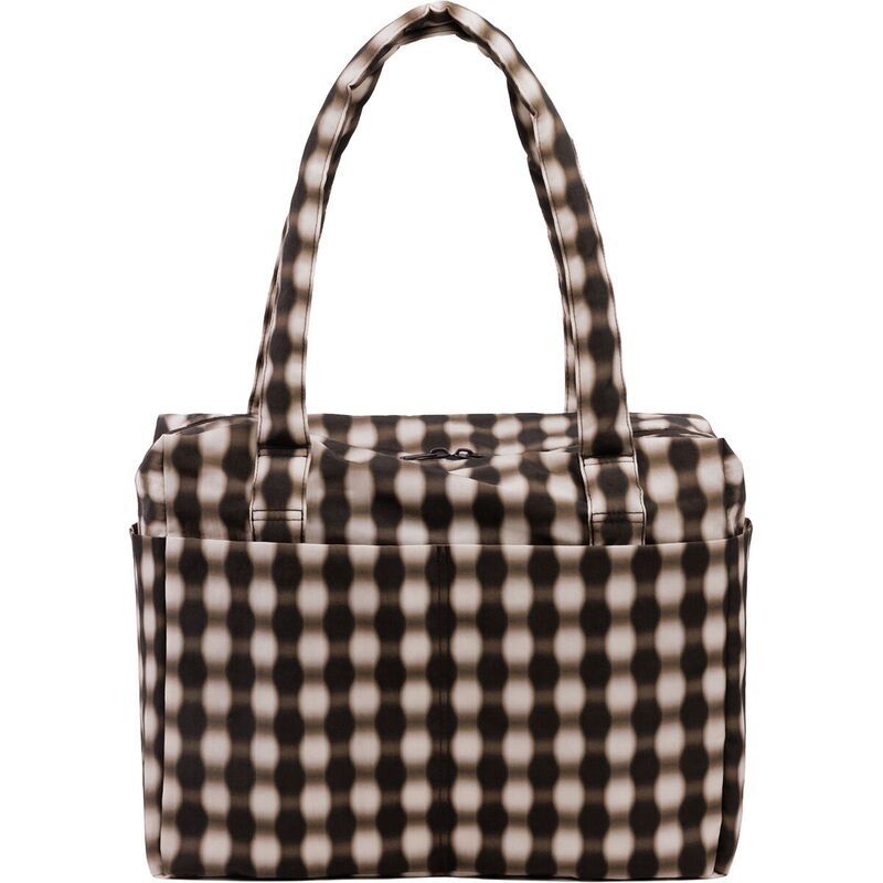 バッグー メンズ トートバッグ BAGGU Small Cloud CarryOn Bag Blur red Gingham Brown ブラウン