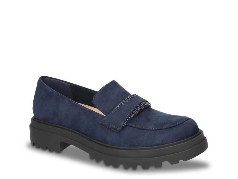 ベラヴィータ レディース シューズ スリッポン・ローファー プラットフォーム Bella VitaPulse Platform Loafer Navy Fabric ネイビー
