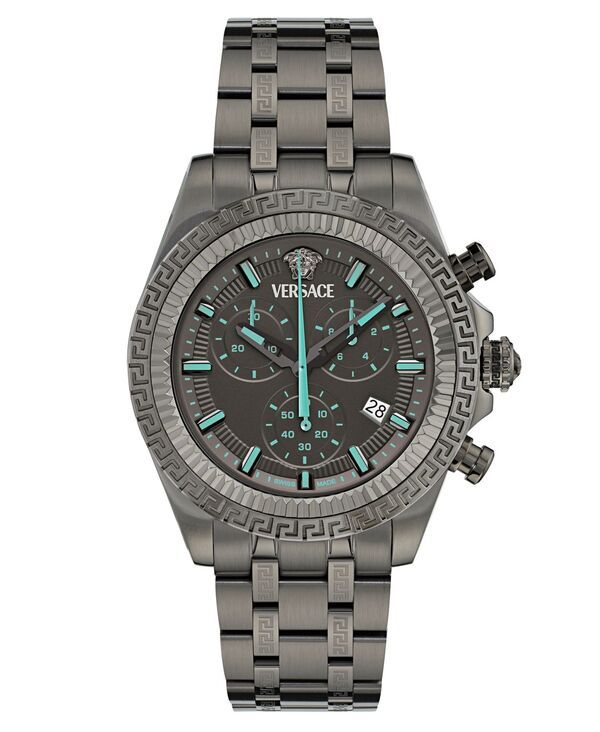 ヴェルサーチ メンズ アクセサリー 腕時計 Versace Mens Swiss Chronograph Fornax Gunmetal Ion Plated Bracelet Watch 43mm 249,900円