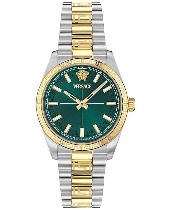 ヴェルサーチ レディース アクセサリー 腕時計 Tシャツ Versace Womens Swiss Millenyium TwoTone Stainless Steel Bracelet Watch 178,900円