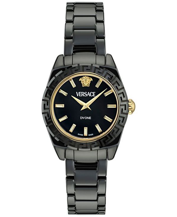 ヴェルサーチ レディース アクセサリー 腕時計 ミニ Versace Womens Swiss DV One Mini Black Ceramic Bracelet Watch 28mm Black 249,900円