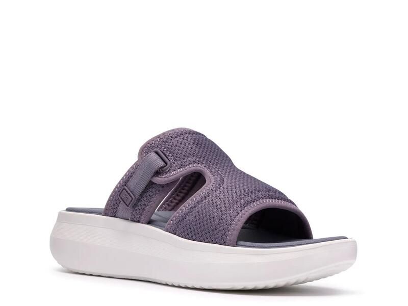 クラークス レディース シューズ サンダル ClarksSolevana Mist Wedge Sandal Purple パープル