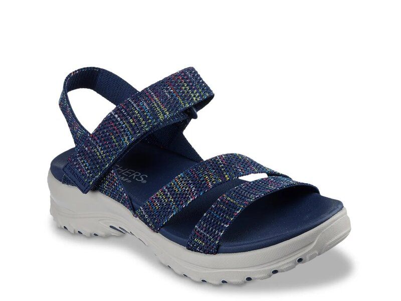 スケッチャーズ レディース シューズ サンダル Skechers Reggae Bound Sweet Crush Sandal Navy ネイビー