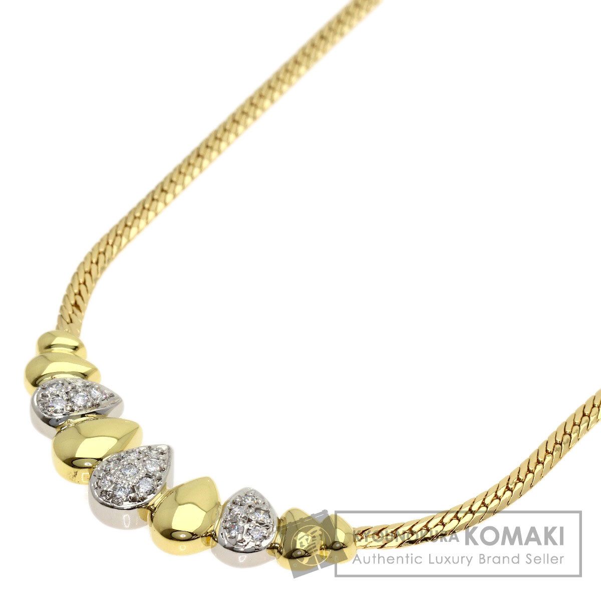 YUKIKO HANAI ユキコハナイ 雫モチーフ ダイヤモンド ネックレス PT900 K18YG レディース [中古]