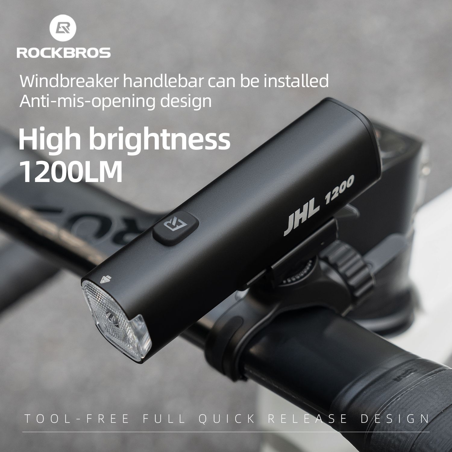 ROCKBROS バイクライト 1200LM 5000mAh Type-C 充電式 ヘッドライト 8,891円