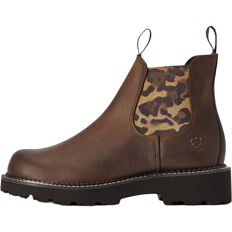 アリアト レディース シューズ ブーツ・レインブーツ チェルシー ブーツ Ariat Fatbaby Chelsea Cozy Western Boot Womens Distressed Brown
