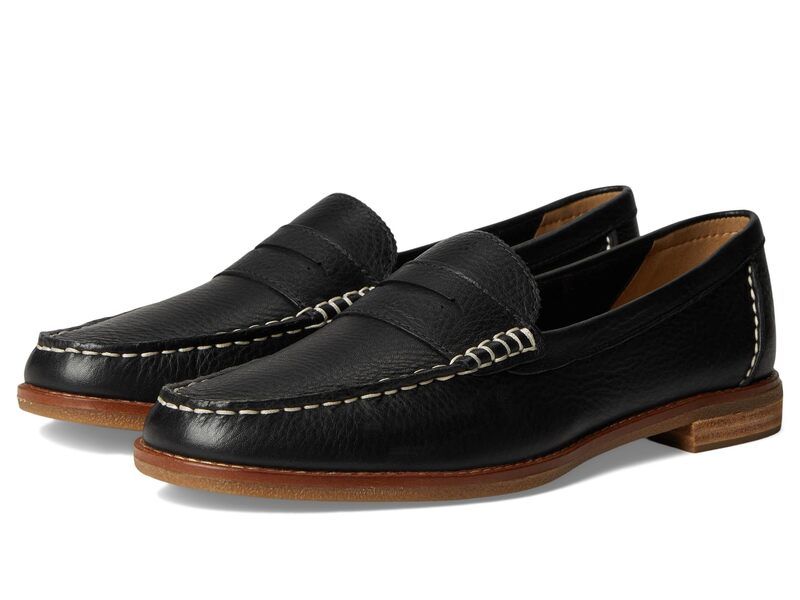 スペリー レディース シューズ スリッポン・ローファー Sperry Seaport Penny Black 4 ブラック