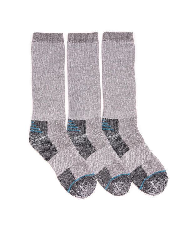 ムクルクス メンズ アンダーウェア 靴下 コットン MUK LUKS Mens Ruff Tuff Work Wear Cotton Crew Socks 3 Pair Pack Med grey グ