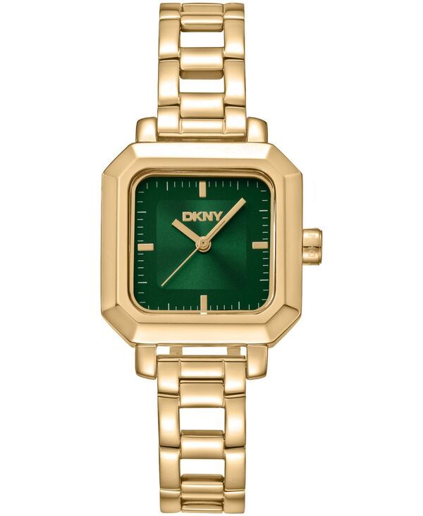 ダナ キャラン ニューヨーク レディース アクセサリー 腕時計 Tシャツ DKNY Womens Green Dial Open Link GoldTone Stainlessteel Bracele