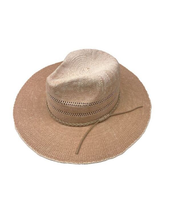 マーカスアドレール レディース アクセサリー 帽子 スエード Marcus Adler Womenstraw Panama Hat with Suede Braided Trim Blush ブラッシ