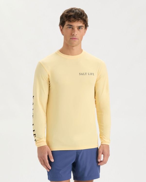 ソルトライフ メンズ トップス Tシャツ Salt Life Canopy Performance Long Sleeve Tee Golden Haze Heather ヘザー