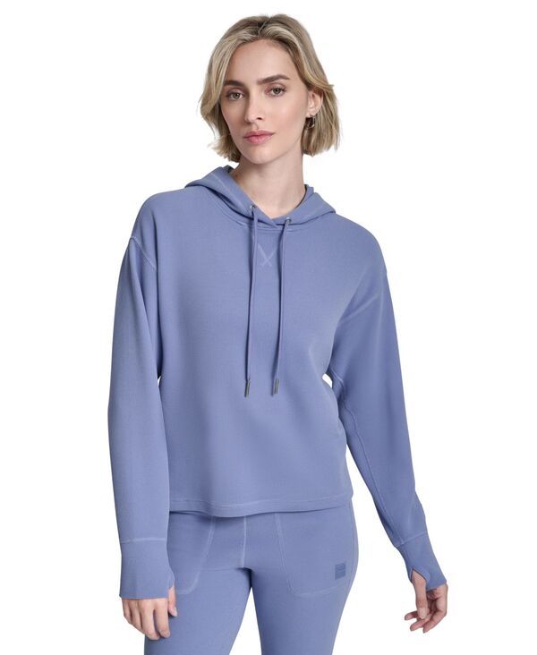 ダナ キャラン ニューヨーク レディース アウター パーカー・スウェット DKNY Sport Womens Transcend Thermal VInset Hoodie Bluestone
