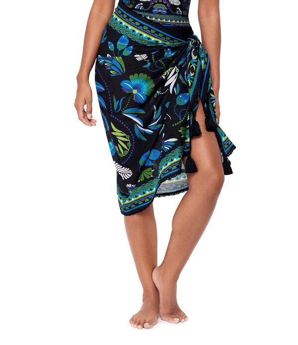 マジックスーツ レディース ボトムスカート 刺繍 Magicsuitaj Mahal Embroidered Hem Pareo Swim CoverUp BlackMulti ブラック 20,931円