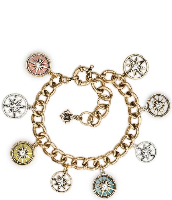 パトリシアナシュ レディース アクセサリー ブレスレット・バングル・アンクレット Patricia Nash Compass Charm Line Bracelet Antique GoldAntiq