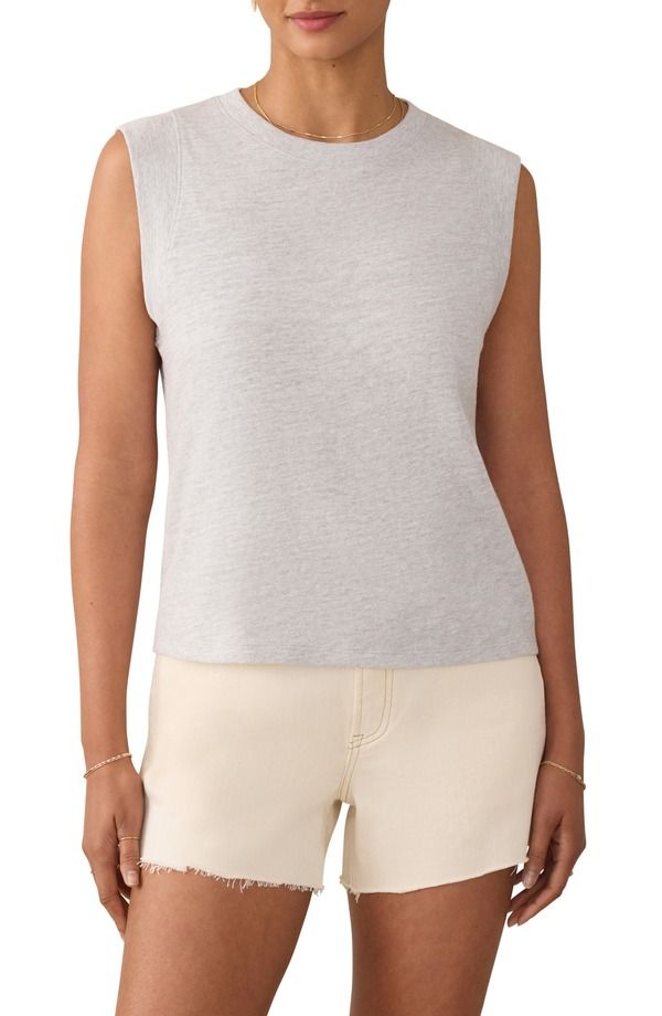 ファレティ レディース トップス シャツ Faherty Sunwashed Slub Muscle Tank Light Grey Heather グレー 16,436円