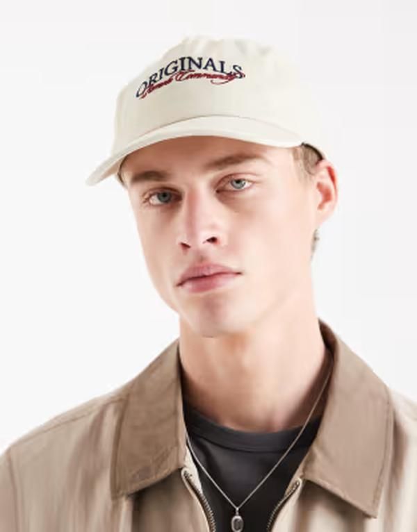 ジャック アンド ジョーンズ メンズ アクセサリー 帽子 キャップ ロゴ Jack Jones originals logo cap Turtledove オフホワイト