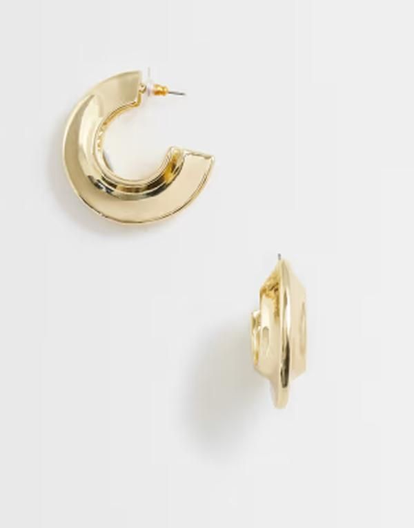 トップショップ レディース アクセサリー ピアス・イヤリング Topshop Cassie chunky hoop earrings tone GOLD ゴールド