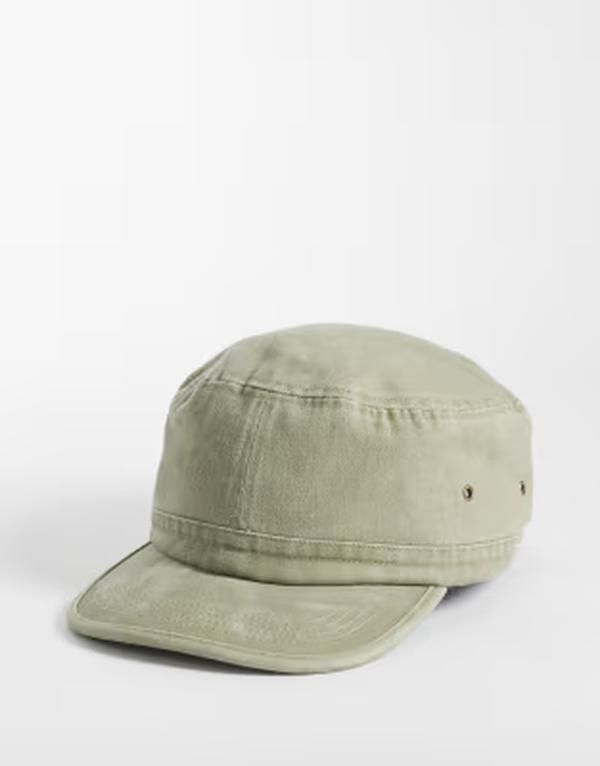 エイソス メンズ アクセサリー 帽子 キャップ ASOS DESIGN washed utility cap Khaki カーキ
