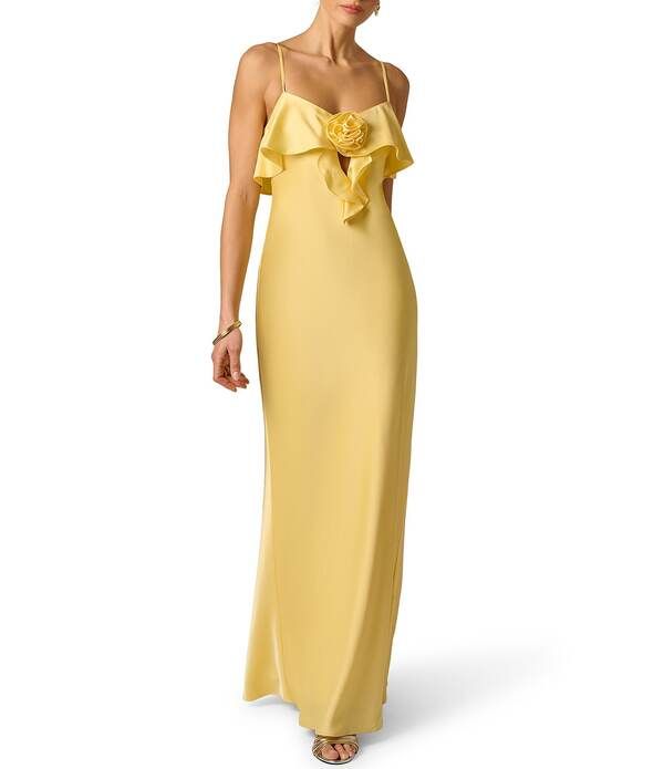 アドリアナ パペル レディース トップス ワンピース ドレープ サテン Adrianna Evening by Adrianna Papell Stretch Satin Long Dress Wit