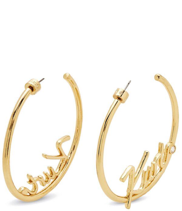 カートジェイガーロンドン レディース アクセサリー ピアス・イヤリング Kurt Geiger London Signature Kurt Script Large Hoop Earrings Gol
