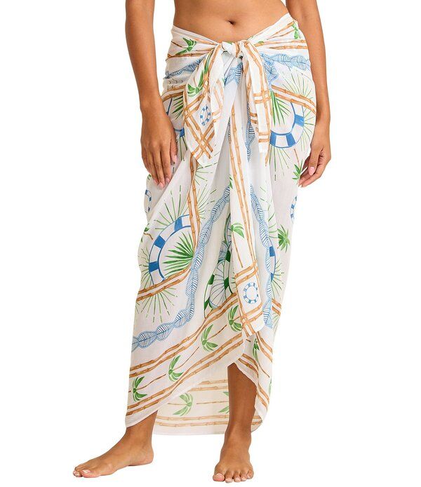 トッミーバハマ レディース ボトムスカート Tommy Bahama Poolside Palms Pareo Swim CoverUp White ホワイト 20,235円
