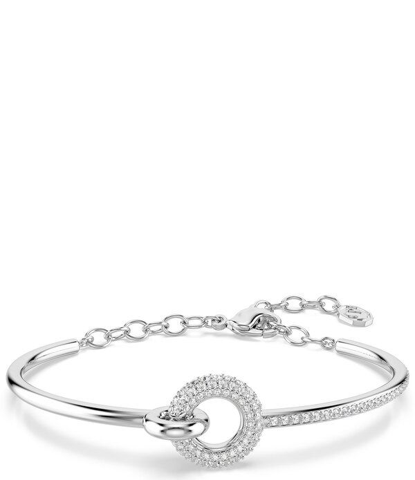 スワロフスキー レディース アクセサリー ブレスレット・バングル・アンクレット Swarovski Dextera Round Cut Pave Bangle Bracelet Silver シルバー