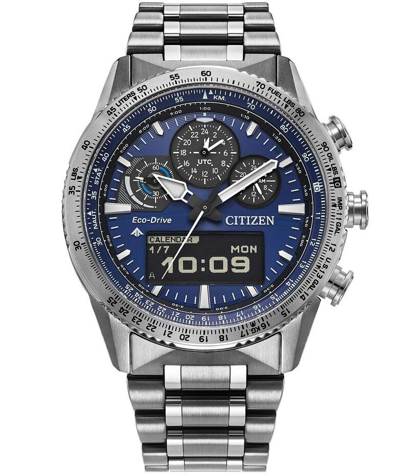 シチズン レディース アクセサリー 腕時計 Tシャツ Citizen Mens Promaster Air EcoDrive AnaDigi Stainlessteel Bracelet Watch