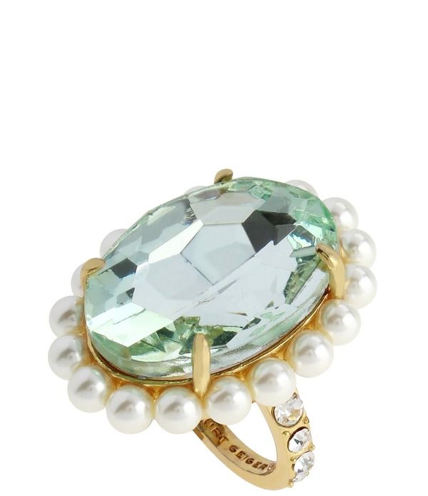 カートジェイガーロンドン レディース アクセサリー 指輪 Kurt Geiger London Pearl Oval Stone Cocktail Ring Light Green グリーン 15,386円