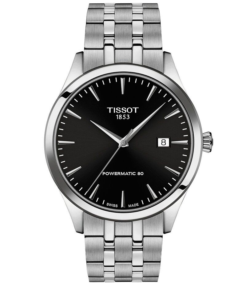 ティソット レディース アクセサリー 腕時計 Tシャツ Tissot Mens Classic Dream Powermatic 80 Automatic Stainlessteel Bracelet