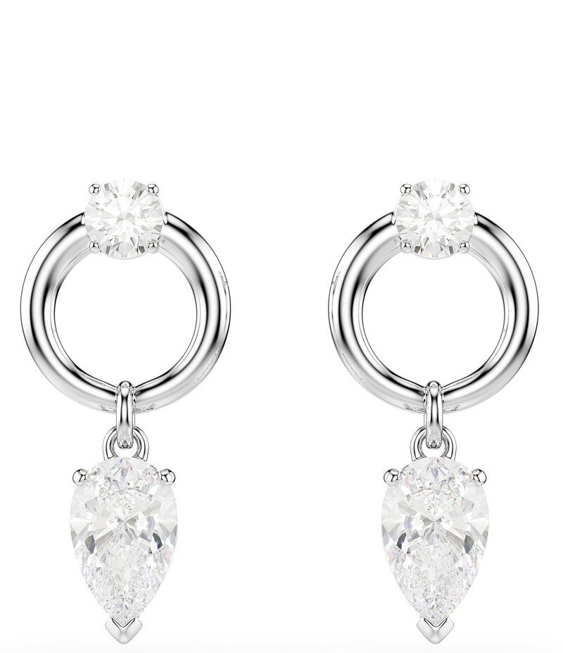 スワロフスキー レディース アクセサリー ピアス・イヤリング Swarovski Mesmera Mixed Cut Drop Earringsilver シルバー
