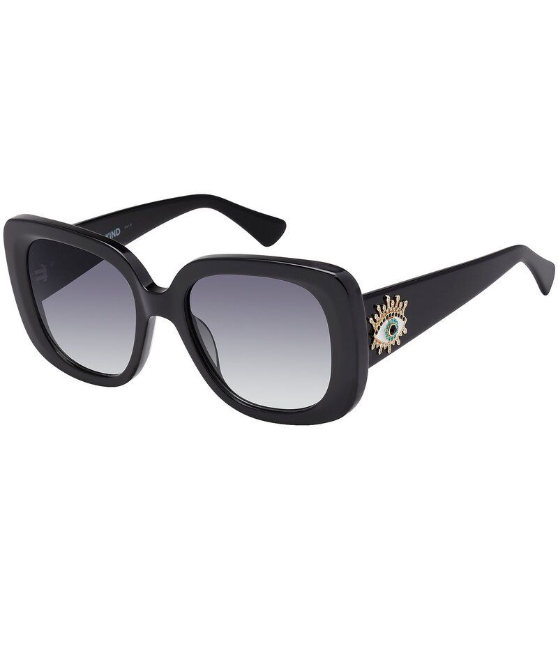 カートジェイガーロンドン レディース アクセサリー サングラス・アイウェア Kurt Geiger London Womens KGL1034 53mm Square Sunglasses Black