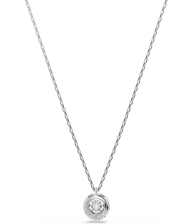 スワロフスキー レディース アクセサリー ネックレス・チョーカー レース Swarovski Dextera Round Cut Short Pendant Necklace SilverCrysta
