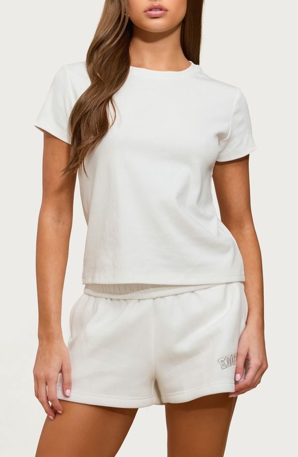 アディクテッド レディース トップス Tシャツ EDIKTED Perfect Basic TShirt White ホワイト