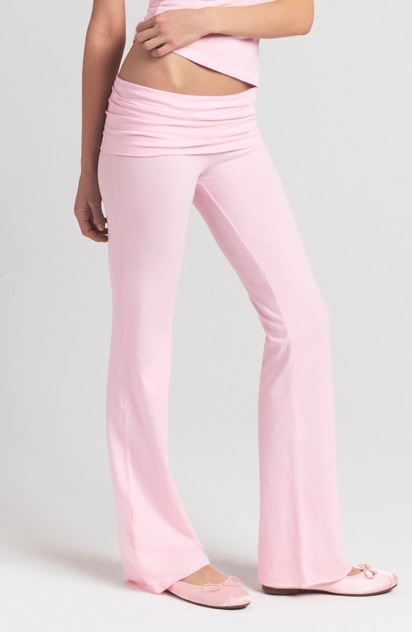 スキムズ レディース ボトムス カジュアルパンツ コットン ジャージー SKIMStretch Cotton Jersey Foldover Pants Cherry Blossom
