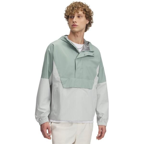 アンダーアーマー メンズ アウター ジャケット・ブルゾン Under Armour Mens Cloudstrike Waterproof HalfZipackable Rain Anorak Gre